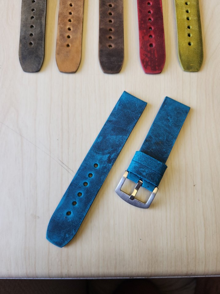 El Yapımı Hakiki Deri Saat Kordonu - Görsel 3