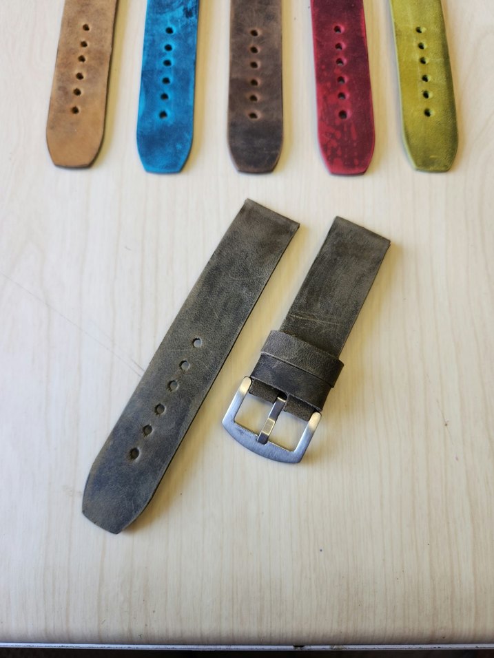 El Yapımı Hakiki Deri Saat Kordonu - Görsel 5