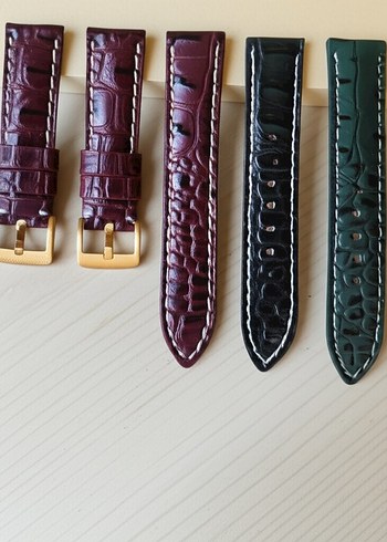 Timsah Hakiki Deri El Yapımı Saat Kordonu - Görsel 3