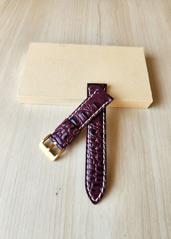 Timsah Hakiki Deri El Yapımı Saat Kordonu - Görsel 9