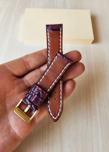 Timsah Hakiki Deri El Yapımı Saat Kordonu - Görsel 7