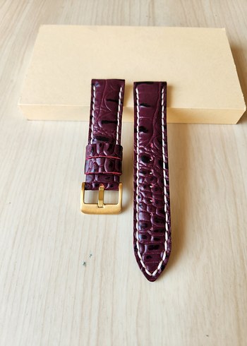 Timsah Hakiki Deri El Yapımı Saat Kordonu - Görsel 10