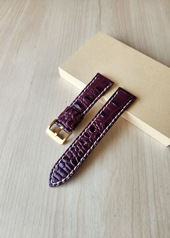 Timsah Hakiki Deri El Yapımı Saat Kordonu - Görsel 13