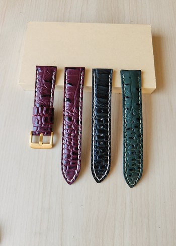 Timsah Hakiki Deri El Yapımı Saat Kordonu - Görsel 4