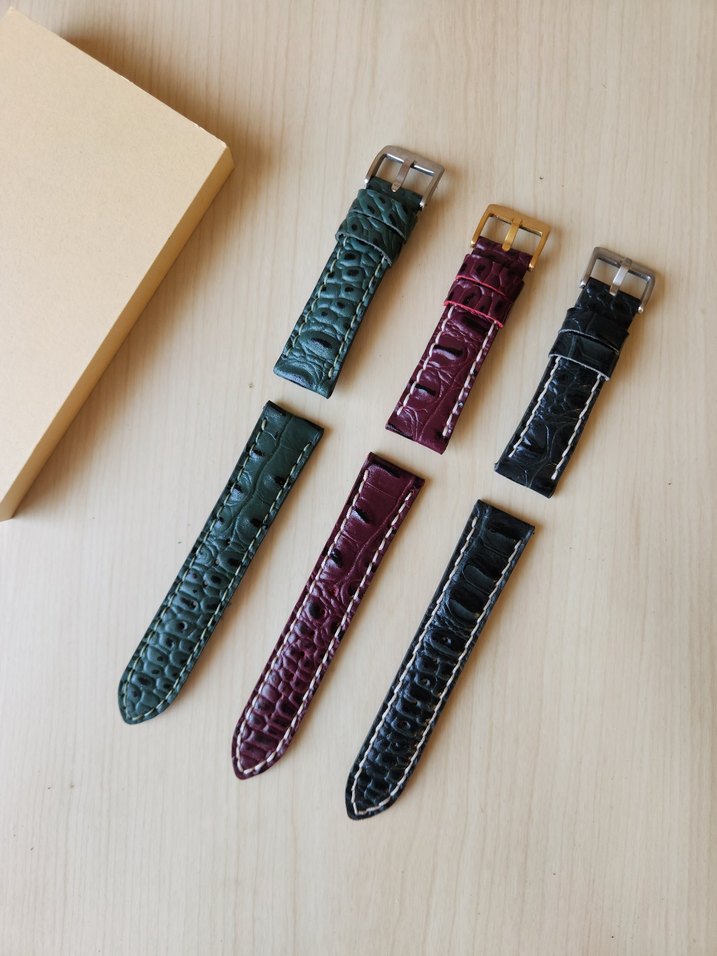 Timsah Hakiki Deri El Yapımı Saat Kordonu - Görsel 5