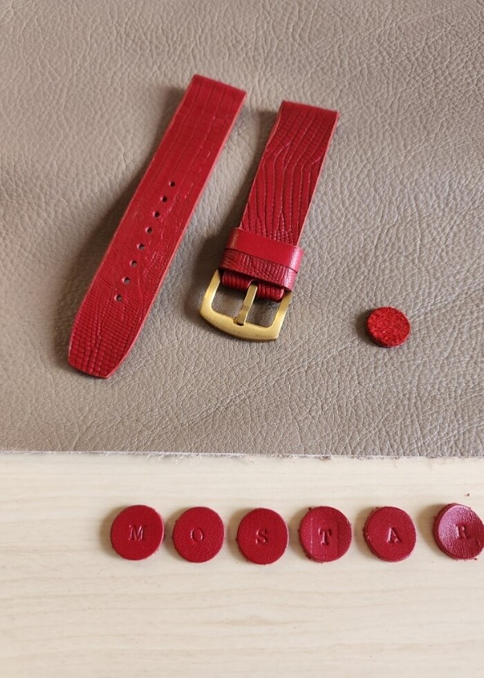 Hakiki Deri Saat Kordonu Tamamen El Yapımı  - Görsel 4