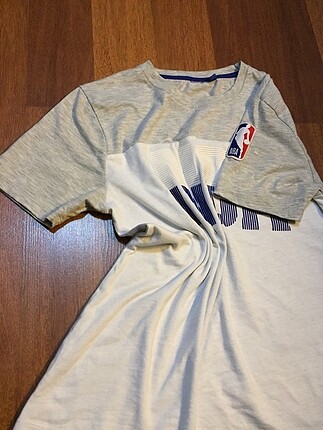 11-12 Yaş Beden gri Renk NBA tişört