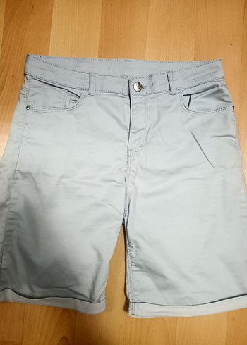 Bej Kadın Denim Bermuda Şort
