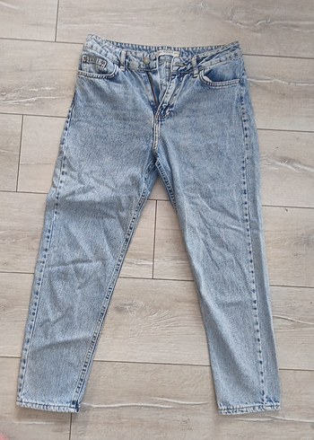 Gri Mavi Salaş Kadın Denim Pantolon