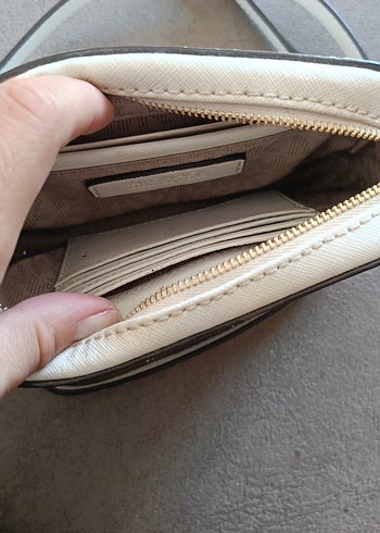 Michael Kors Beyaz Michael Kors Deri Bel Çantası