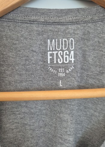Mudo Gri Baskılı Kısa Kollu Tişört