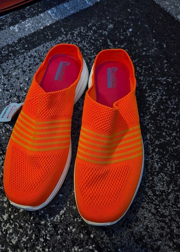 Turuncu Dolgu Topuklu Kadın Spor Ayakkabı - Görsel 2