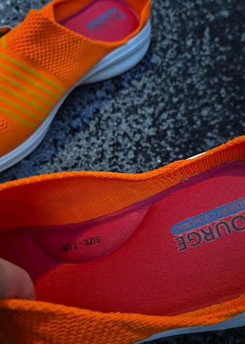 Turuncu Dolgu Topuklu Kadın Spor Ayakkabı - Görsel 4