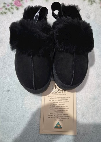 Ugg Siyah Peluslu Rahat Terlik