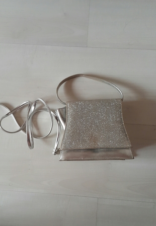 universal Beden gri Renk Gümüş abiye çantası 