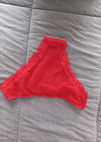 Kırmızı Kadın dantelli külot - Görsel 3