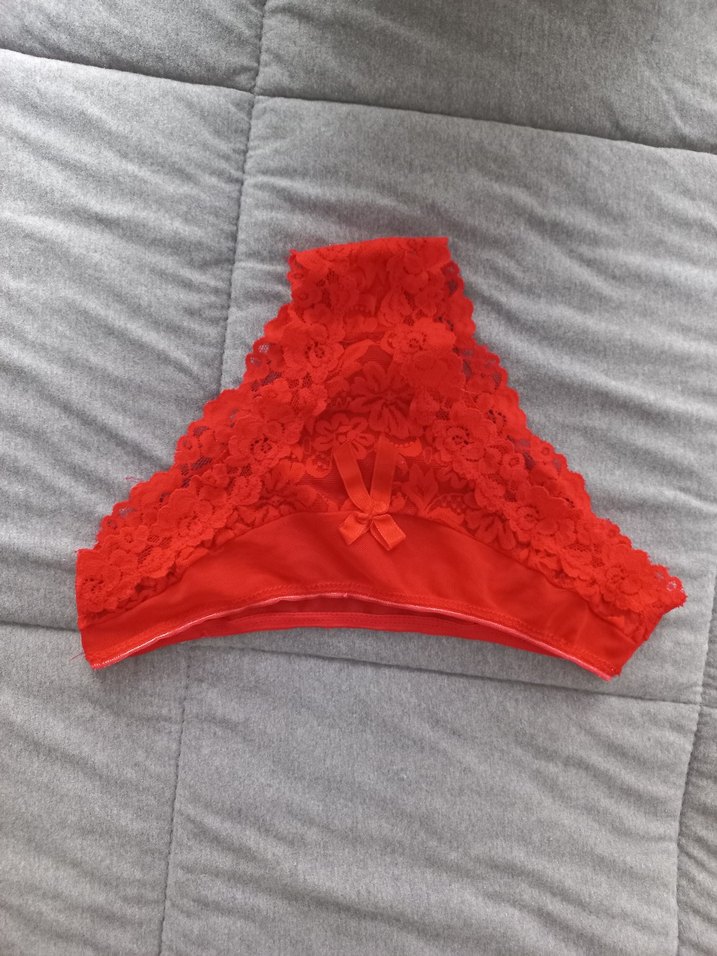 Kırmızı Kadın dantelli külot - Görsel 2