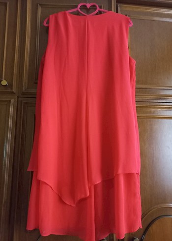 Kolsuz Nar Çiçeği Mini Abiye Elbise - Görsel 5