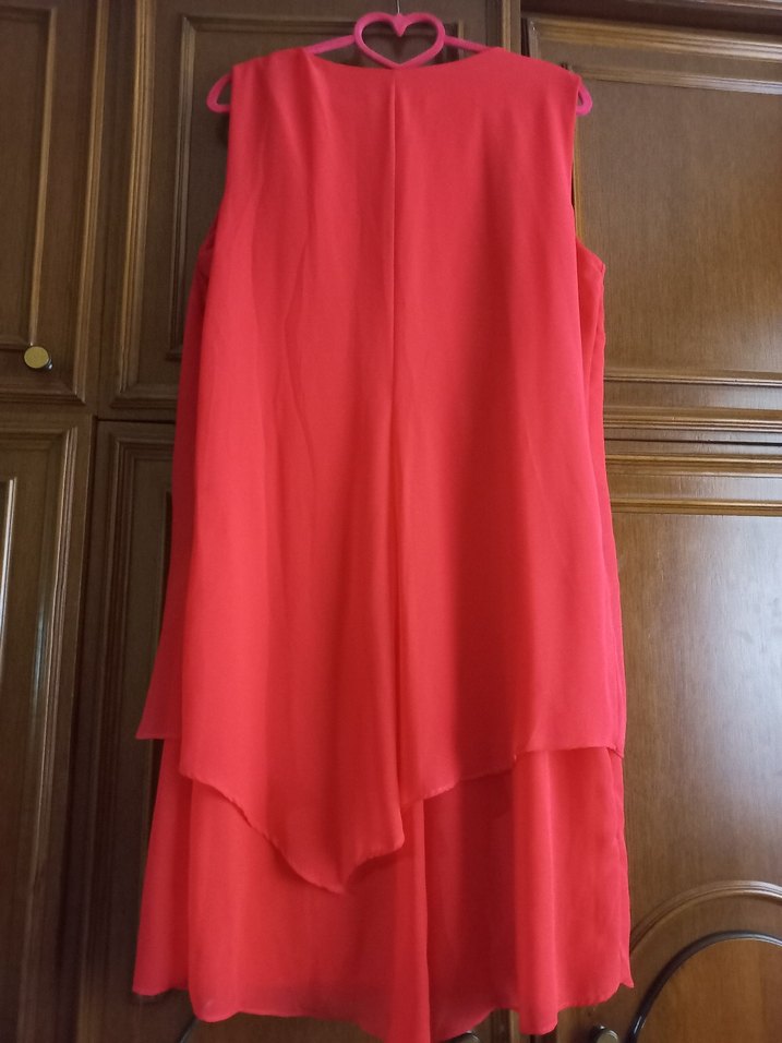 Kolsuz Nar Çiçeği Mini Abiye Elbise - Görsel 5