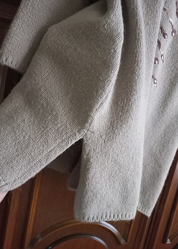 Nakışlı Uzun Nohut Kadın Hırka - Görsel 3