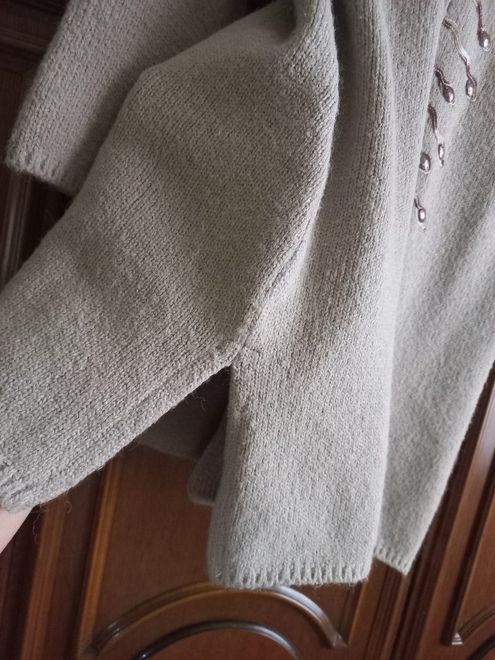 Nakışlı Uzun Nohut Kadın Hırka - Görsel 3