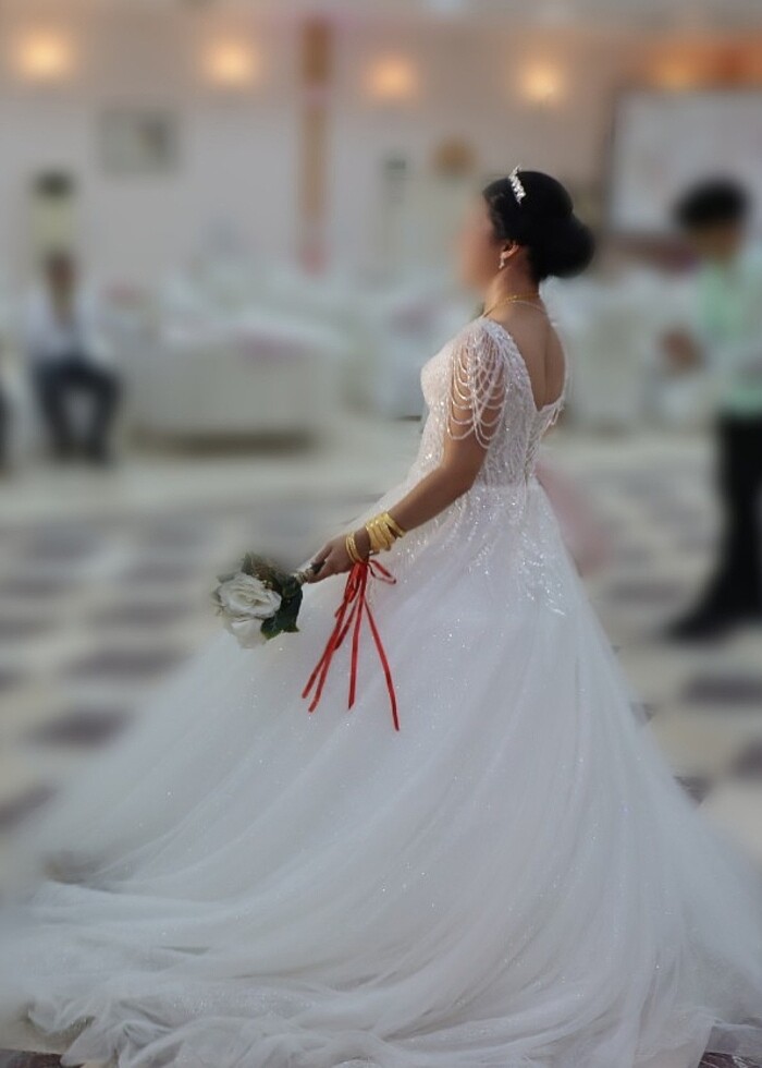 Kol detaylı 36 beden gelinlik  - Görsel 3