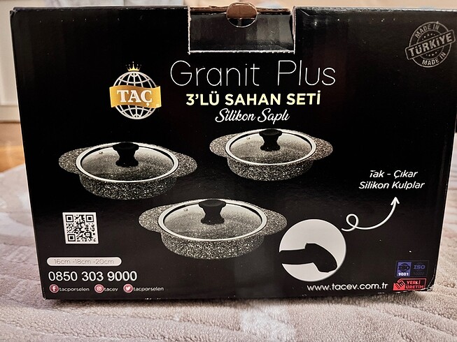 Taç Taç 3 lü 6 parça sahan seti