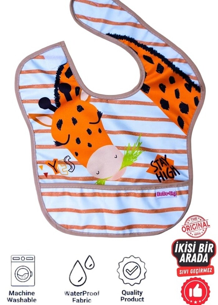 2'li Sıvı Geçirmez Mama Önlüğü - Görsel 2