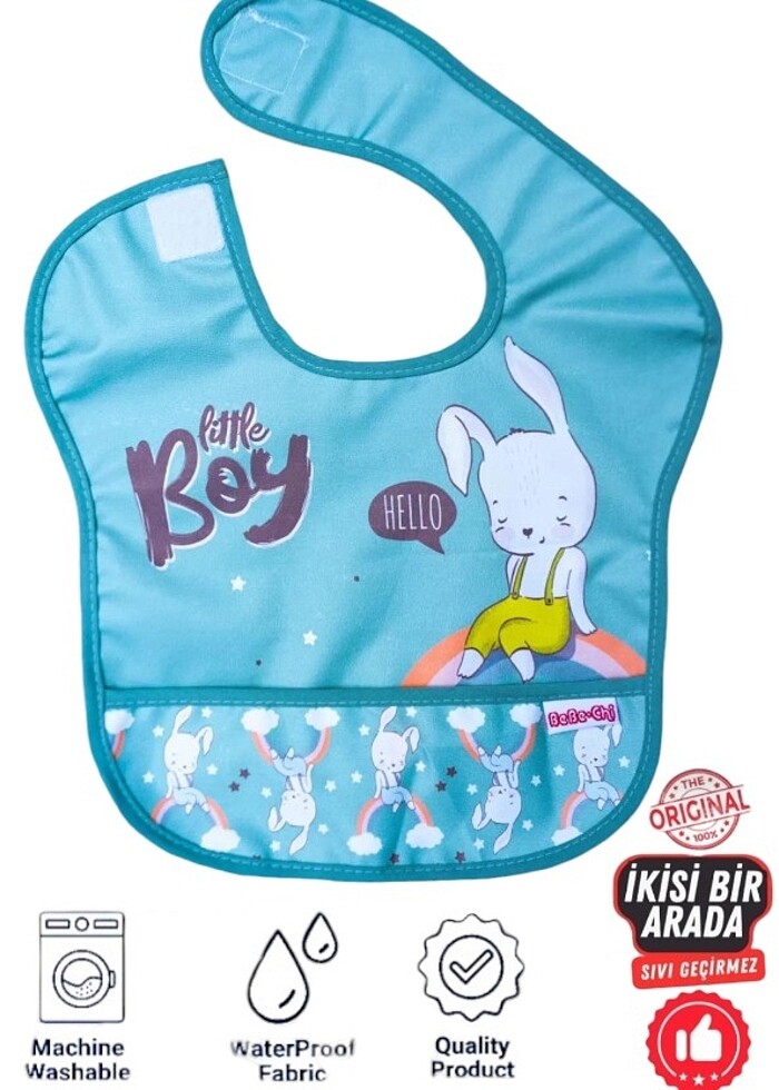 2'li Sıvı Geçirmez Mama Önlüğü - Görsel 2