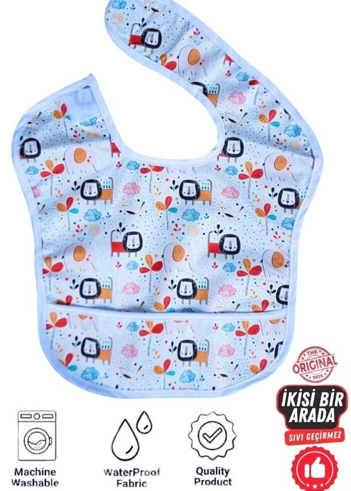 2'li Sıvı Geçirmez Mama Önlüğü - Görsel 4