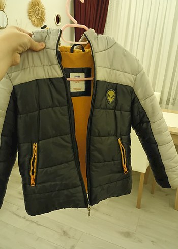 Gri Fermuarlı Erkek Çocuk Mont