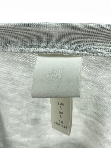 l Beden beyaz Renk H&M Sweatshirt %70 İndirimli.
