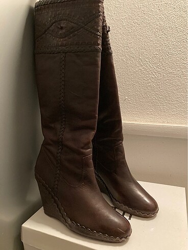 Ash Ash Wedge Deri İşlemeli Vintage Çizme