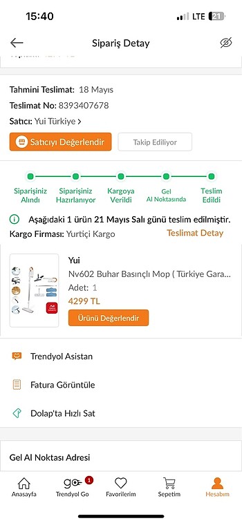 Yui buharlı temizleyici