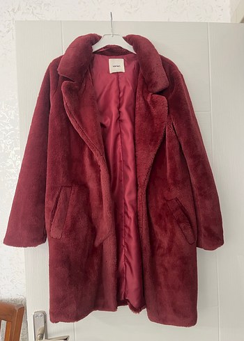 Bordo Midi Boy Suni Kürk Mont