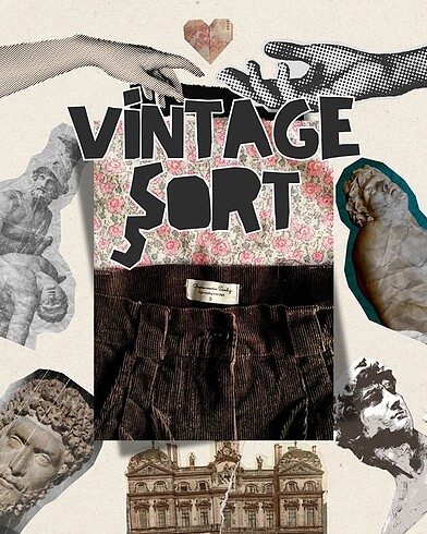 s Beden Şort Vintage