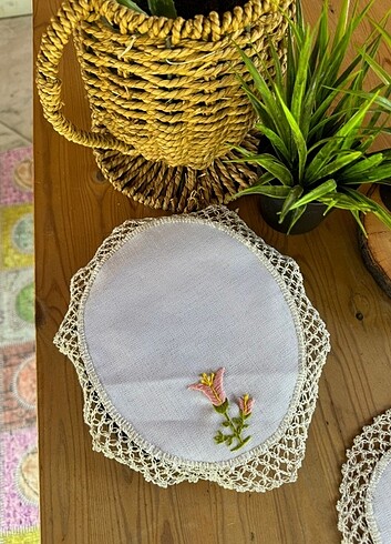  Keten tepsi örtüsü veya 3 lü yatak odası icin