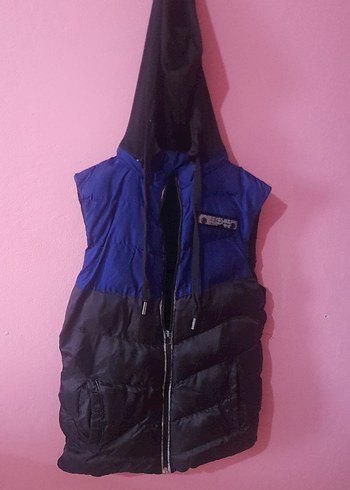 Erkek Çocuk Kapüşonlu Fermuarlı Yelek