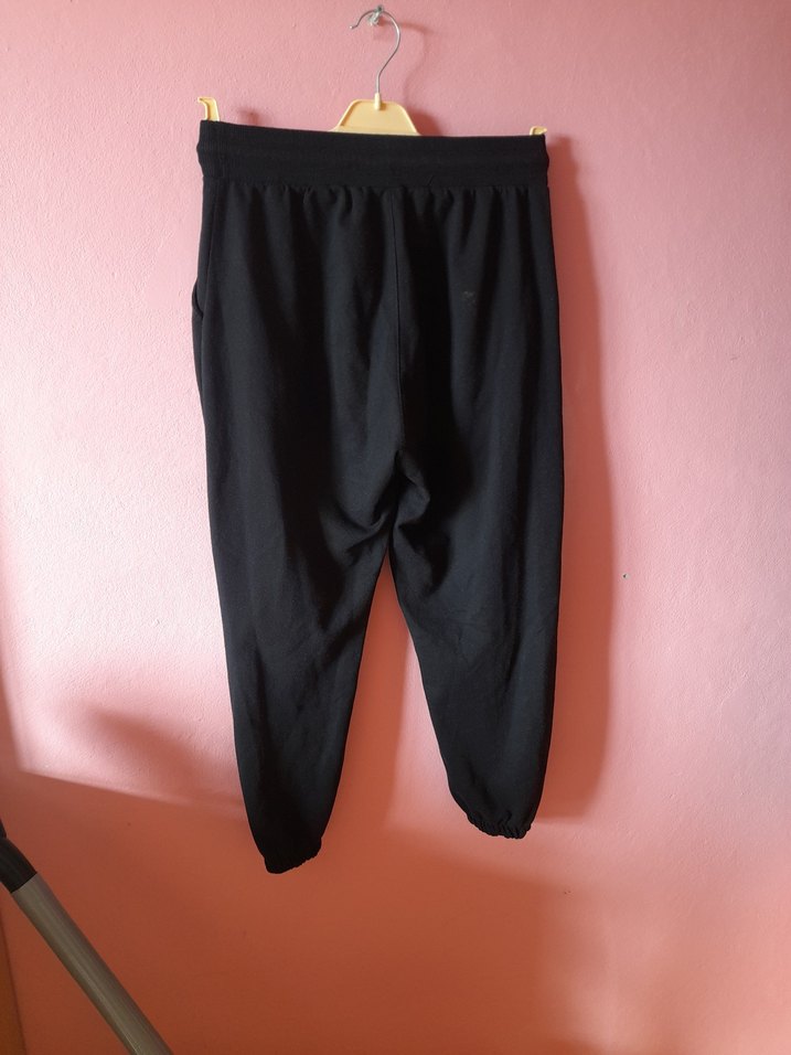 Siyah Rahat Kesim Kadın Eşofman Altı - Görsel 2