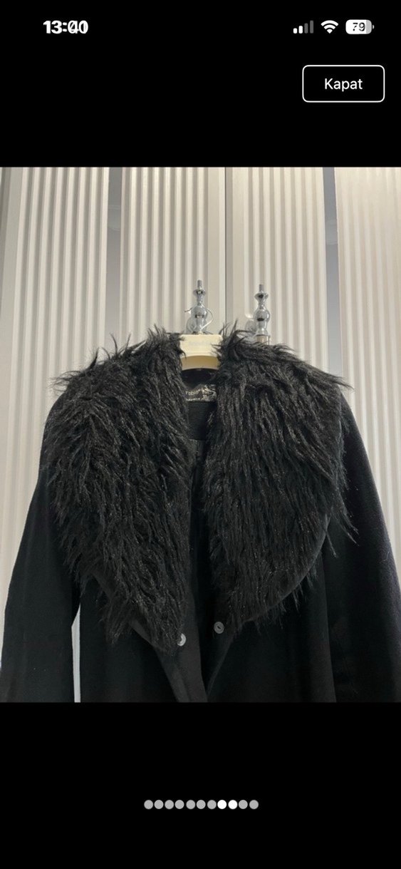 Siyah, uzun tüylü yakalı kaban - Görsel 4