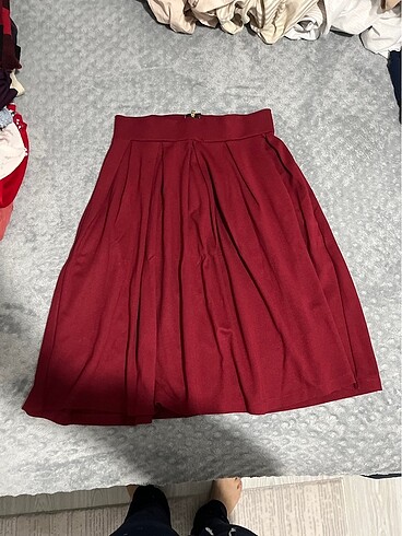 Bordo penye midi etek