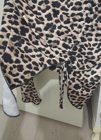 l Beden çeşitli Renk Leoparli bluz