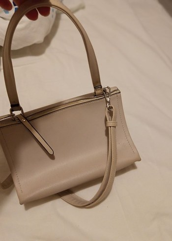 Bej Deri Kadın Çanta Tokalı - Görsel 3
