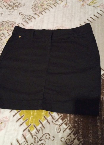 Siyah Mini Kemerli Kadın Etek