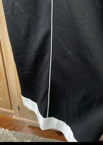 xxl Beden siyah Renk Siyah Uzun Kol Detaylı Günlük Elbise