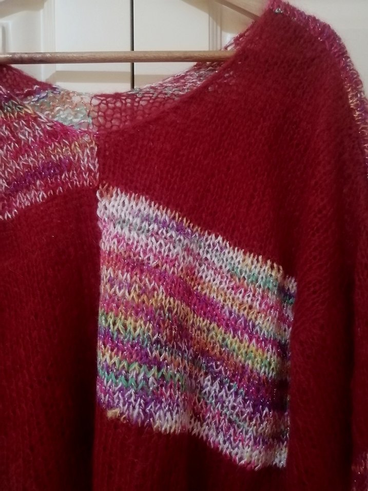 Tasarım simli moher/tiftik yün crop kazak/bluz — görsel 15/19