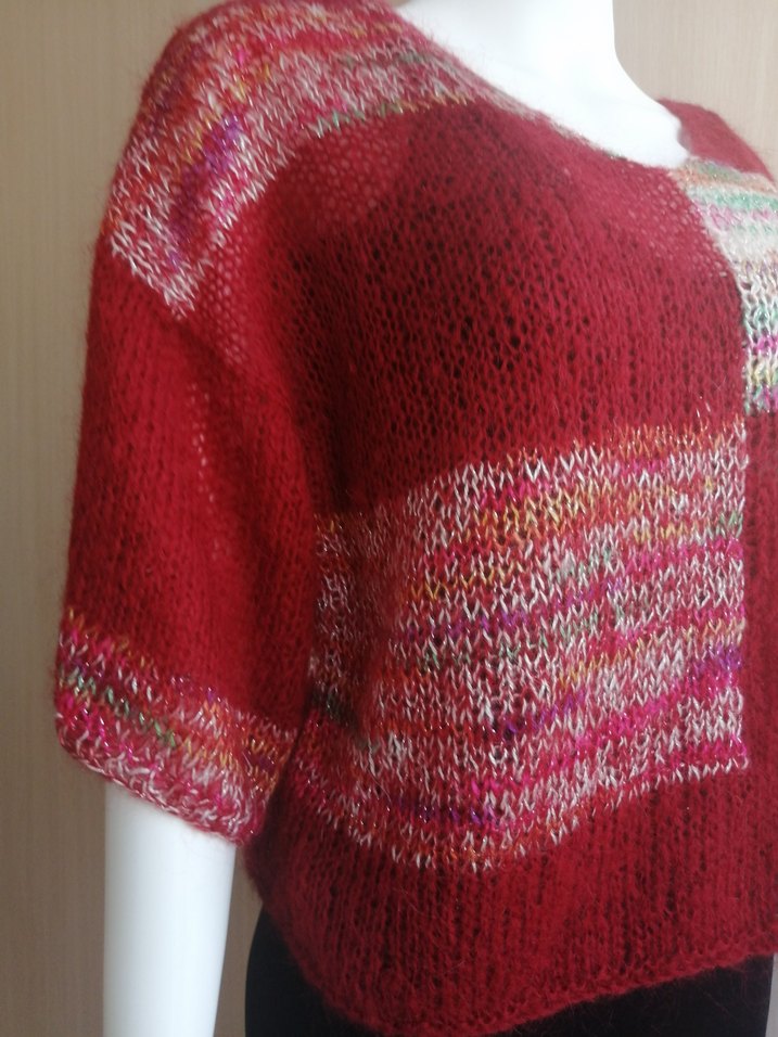 Tasarım simli moher/tiftik yün crop kazak/bluz — görsel 10/19