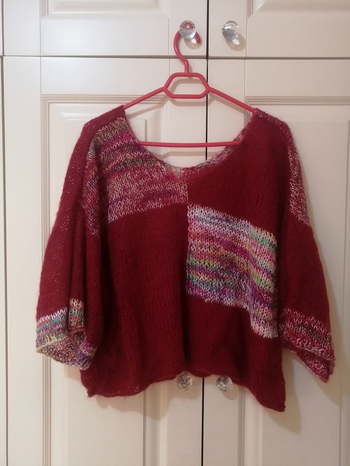 Tasarım simli moher/tiftik yün crop kazak/bluz — görsel 16/19