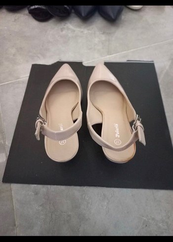 Bej Rugan Stiletto Kadın Topuklu Ayakkabı - Görsel 3