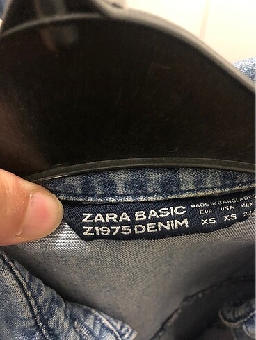 38 Beden mavi Renk Zara kot gömlek